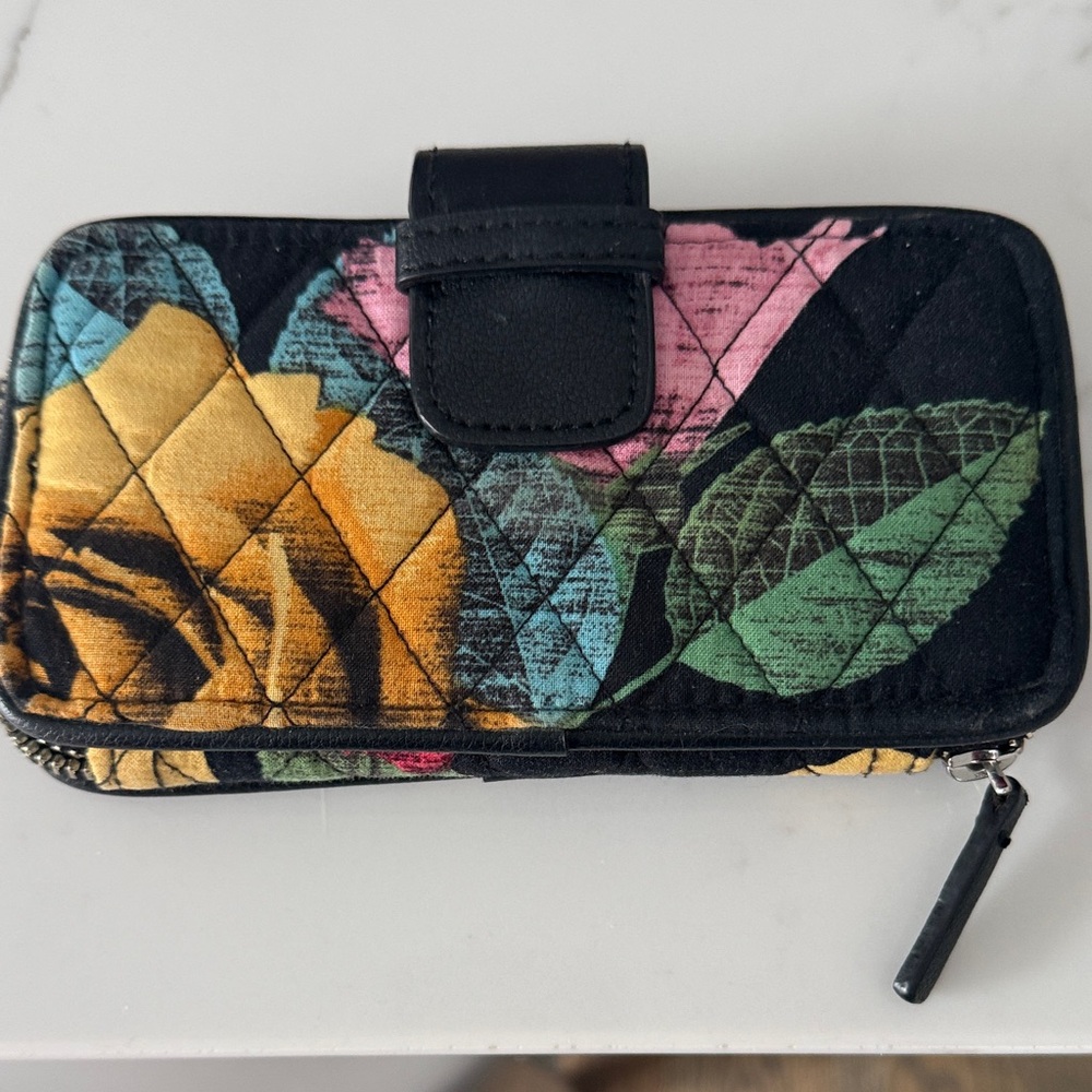 Vera Bradley Multicolor Floral Quilted  and polka dot Wallet - new